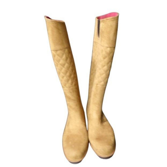 Tommy Hilfiger NWOT Quilted Suede High Boots Sz 7M - Picture 2 of 5